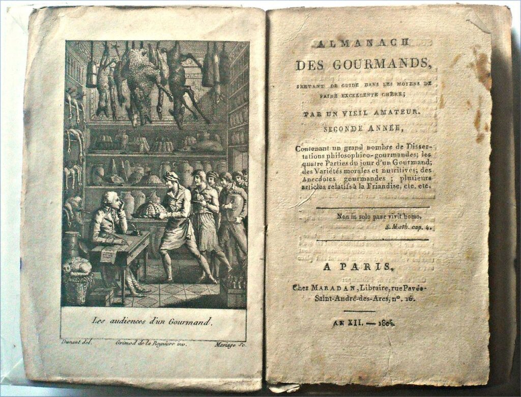 Photo of Grimond de la Reyniere's Almanach Des Gourmands.